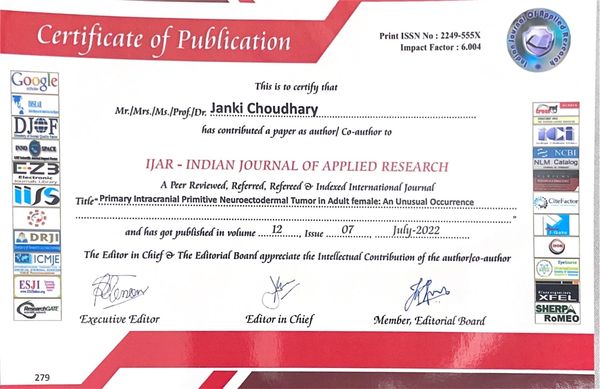 IJAR Publication Certificate
