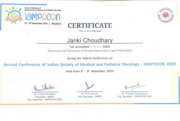 ISMPOCON 2020 Certificate